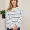 Wide Gap Striped Knit Sweater Top