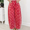 Polka Dot Twill Denim Barrel Pants With Pockets-Brick Wash