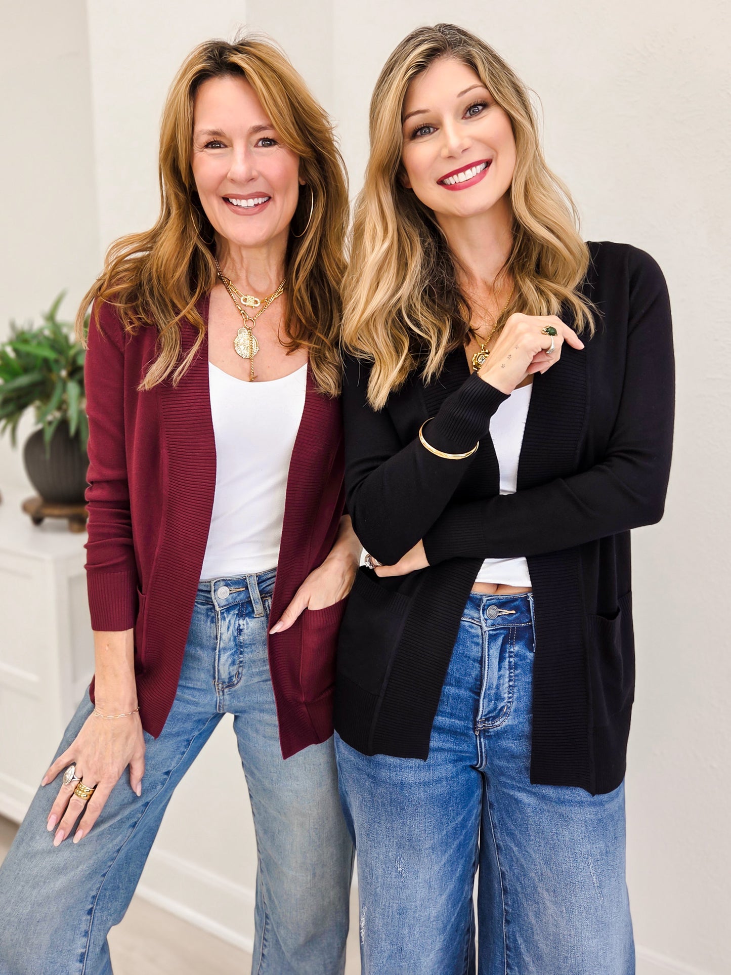 Open Cardigan Regular Length With Pockets-A
