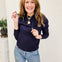 Women's Sweater Top Hoodie With Front Pocket-B