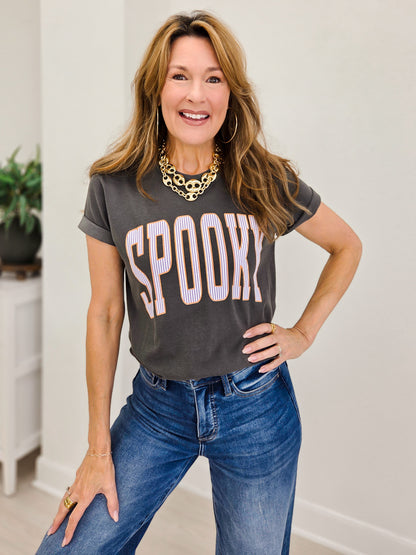 Striped Spooky Graphic Tee