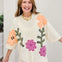 Artisan Bloom Patchwork Mockneck Oversized Sweatshirt