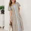 Button Down Tiered Leopard Midi Dress