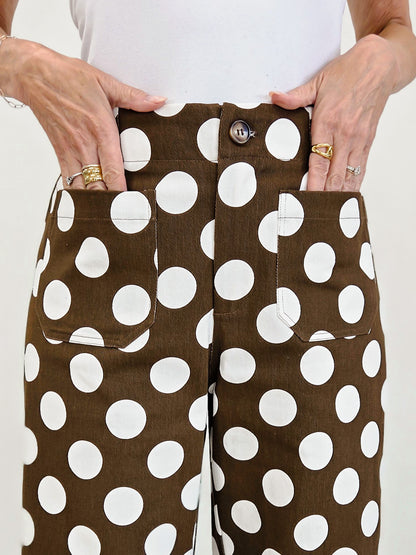 Wide Leg Polka Dot Pants