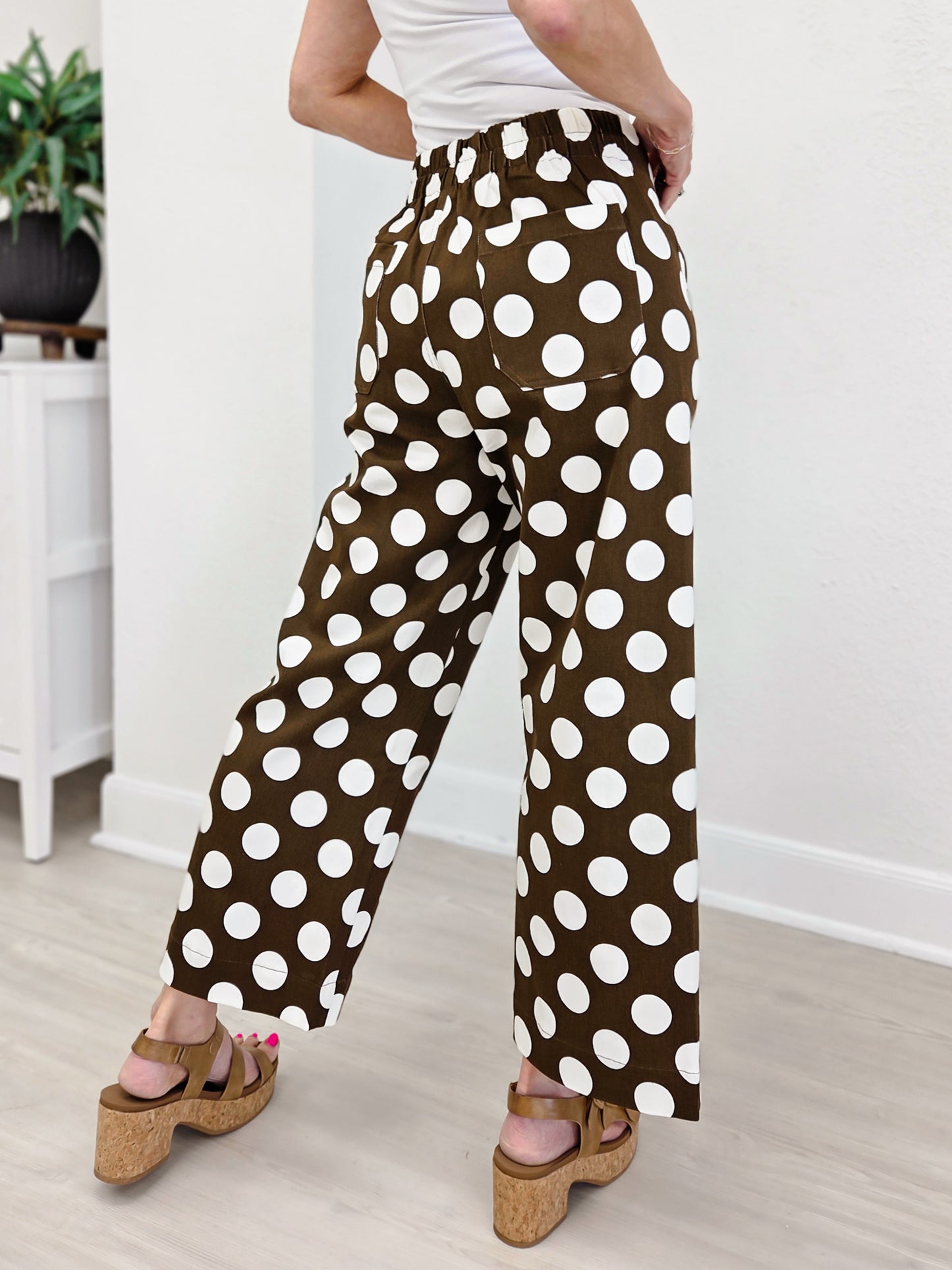 Wide Leg Polka Dot Pants