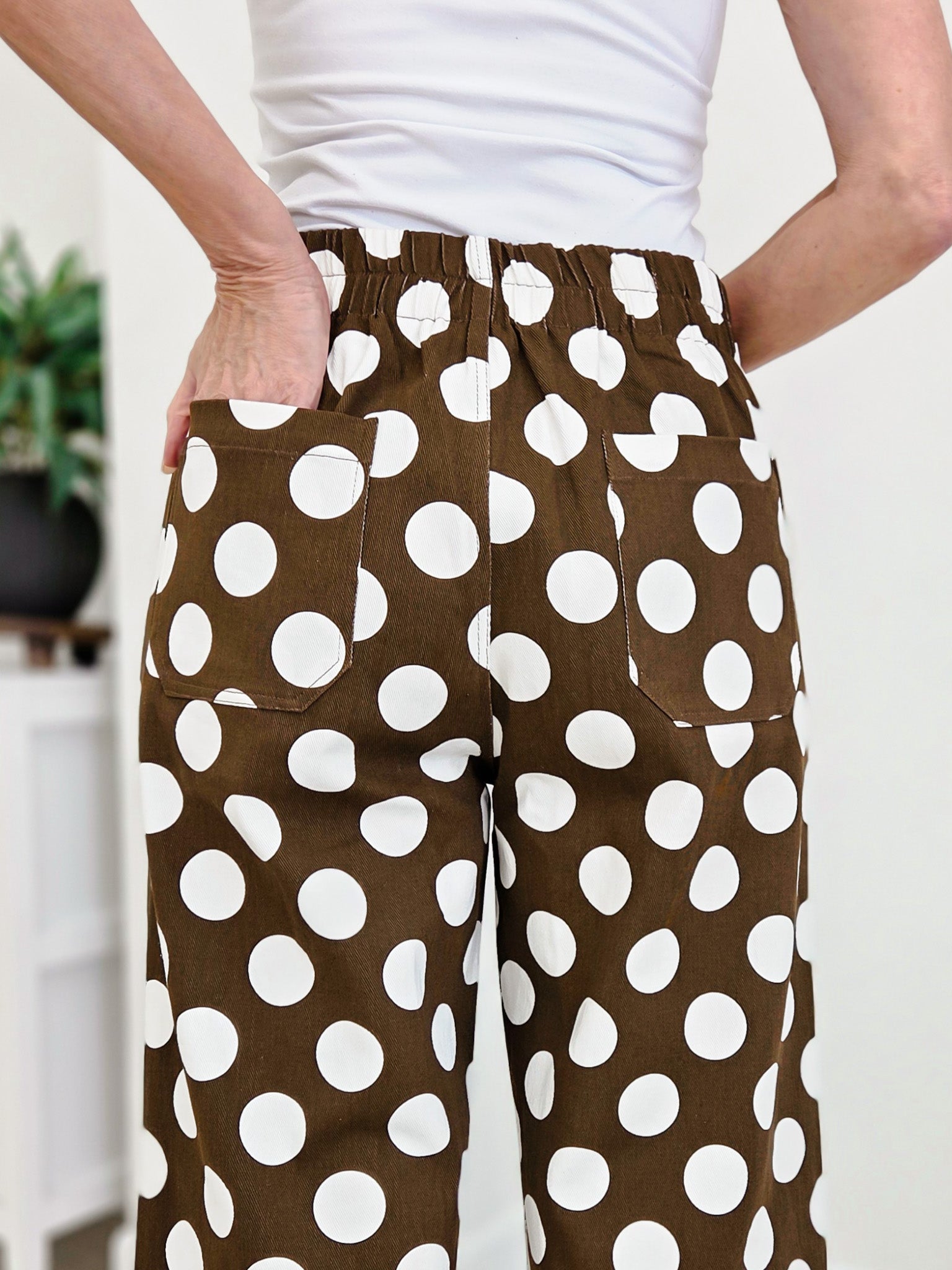 Wide Leg Polka Dot Pants