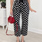 Drawstring Waist Polka Dot Barrel Pants