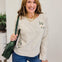 Floral Embroidered Dual Knit Sweater