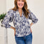 Paisley Floral V-Neck Blouse