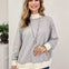 Ditsy Floral Mock Neck Drop Shoulder Pullover