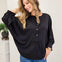 Batwing Oversized Top with Placket Detail Button