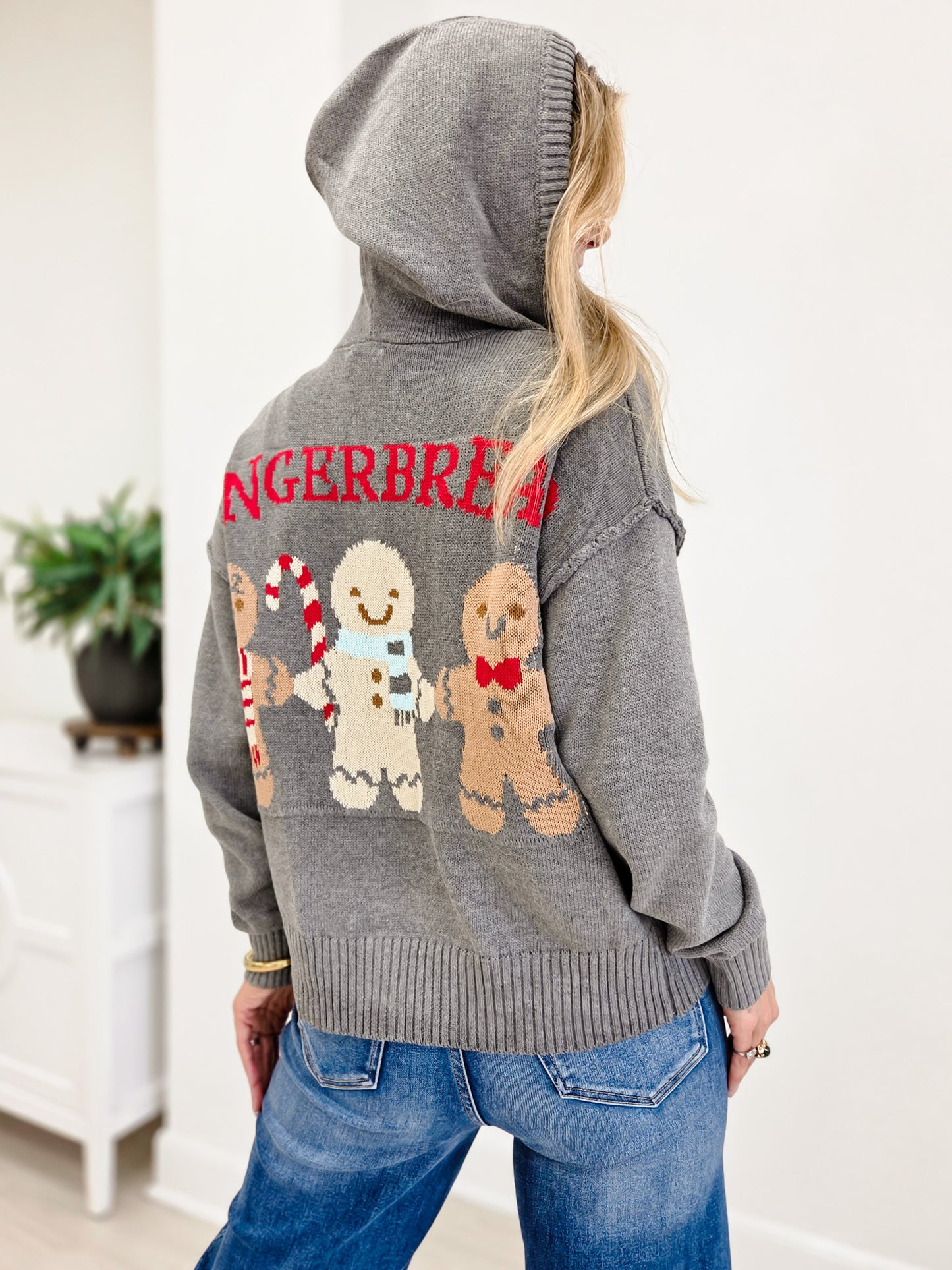 Gingerbread Hoodie Cardigan