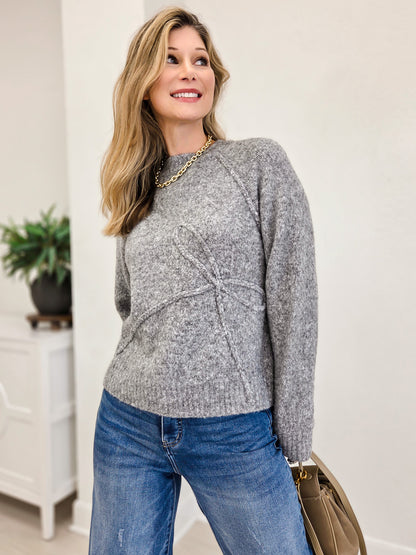 Ribbon Patched Cashmere Sweater