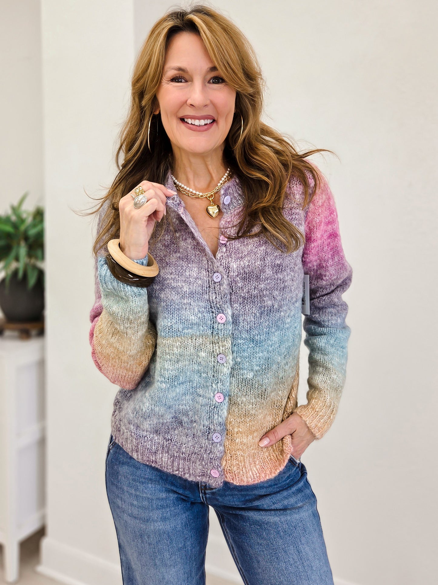 Ombre Yarn Cardigan