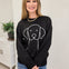 Dog Graphic Crew Neck Long Sleeve Sweater