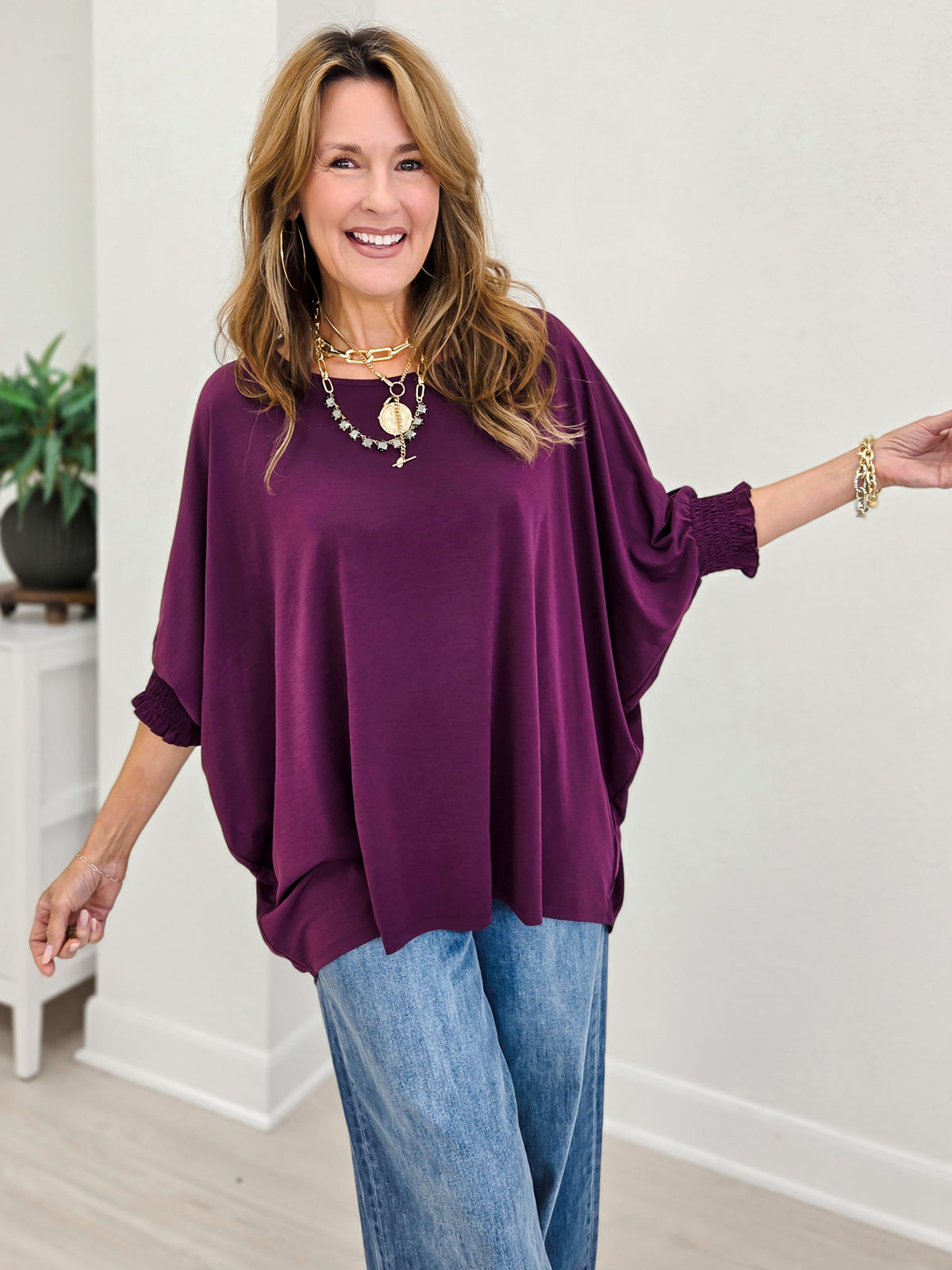 Oversized Poncho Blouse