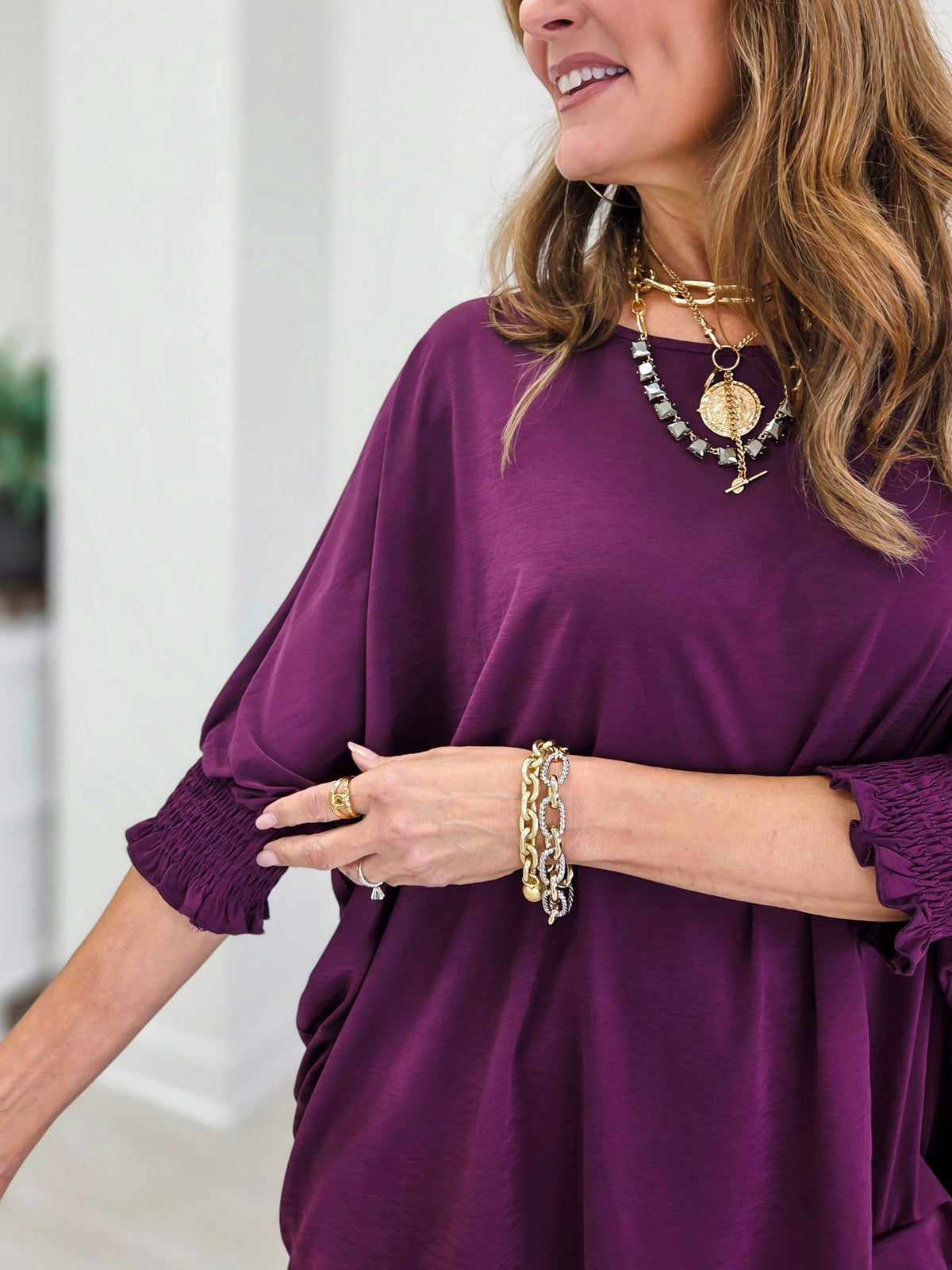 Oversized Poncho Blouse