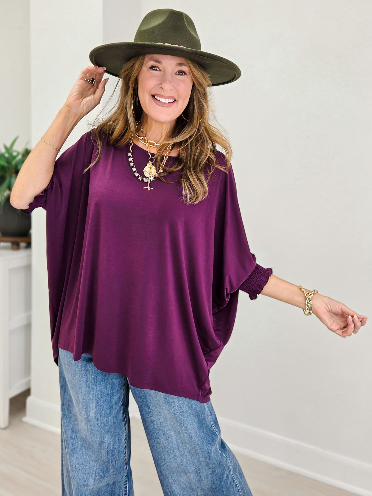 Oversized Poncho Blouse