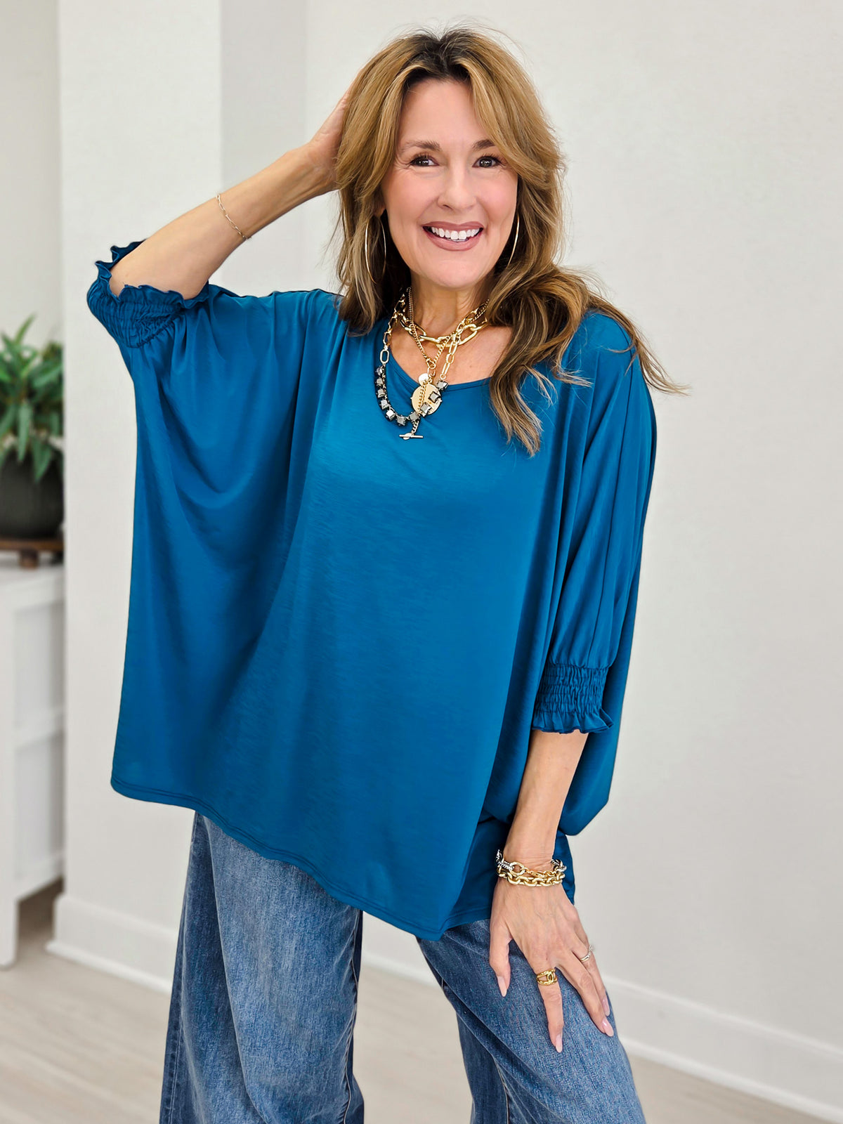 Oversized Poncho Blouse