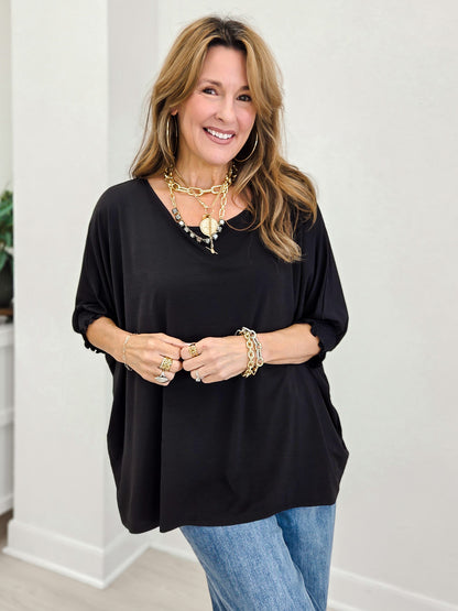 Oversized Poncho Blouse