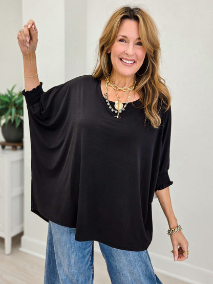 Oversized Poncho Blouse