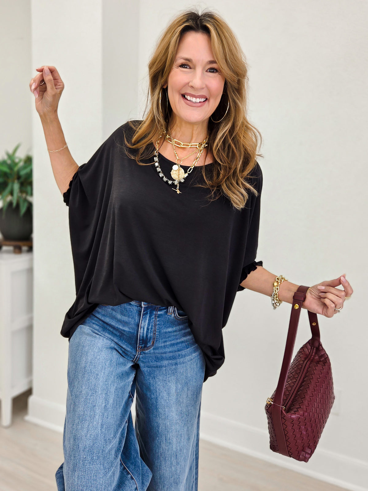 Oversized Poncho Blouse