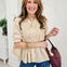 Cotton Pin Tuck Puff Sleeve Blouse