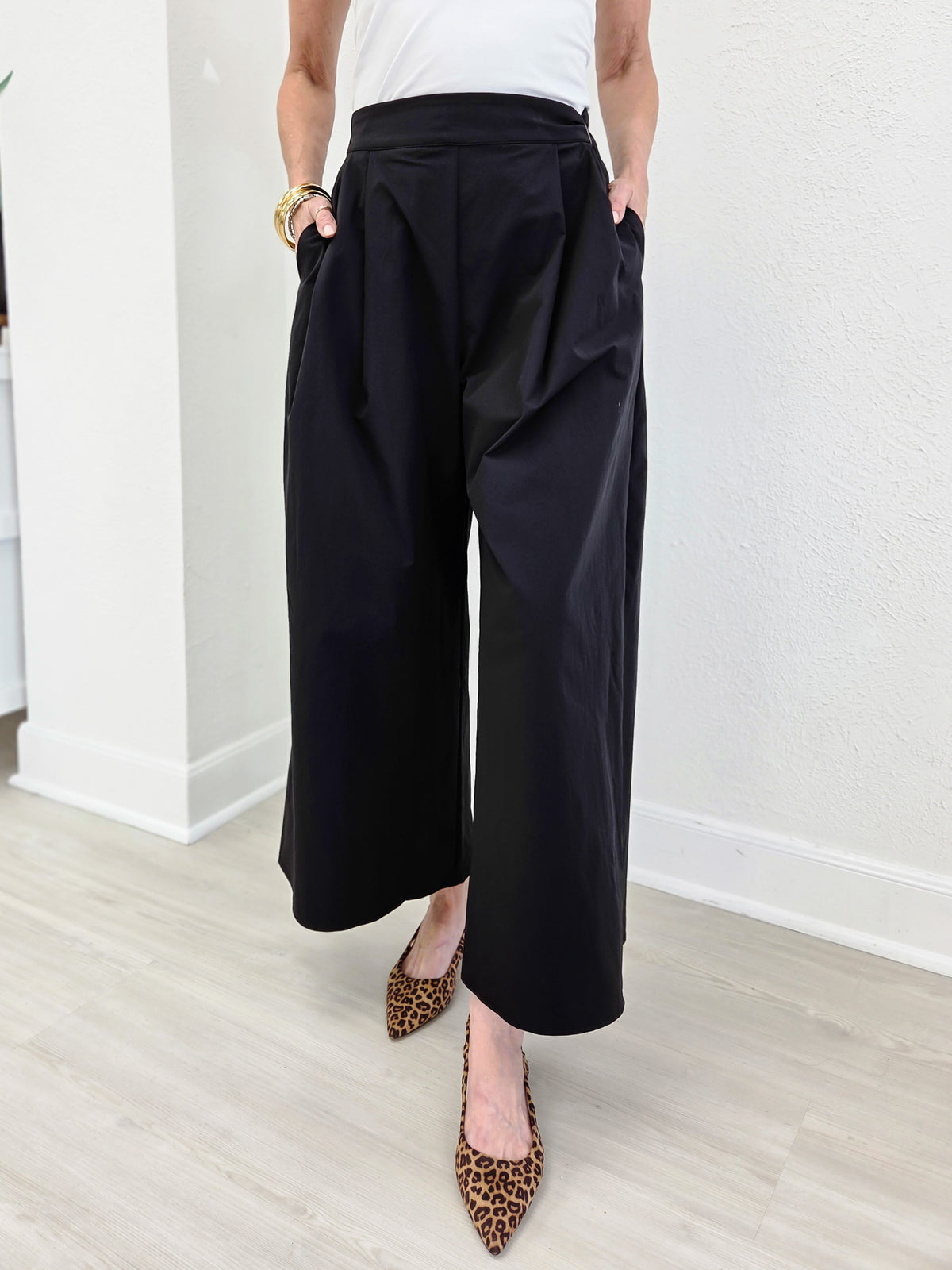 Adele Premium Poplin Wide Leg Pants