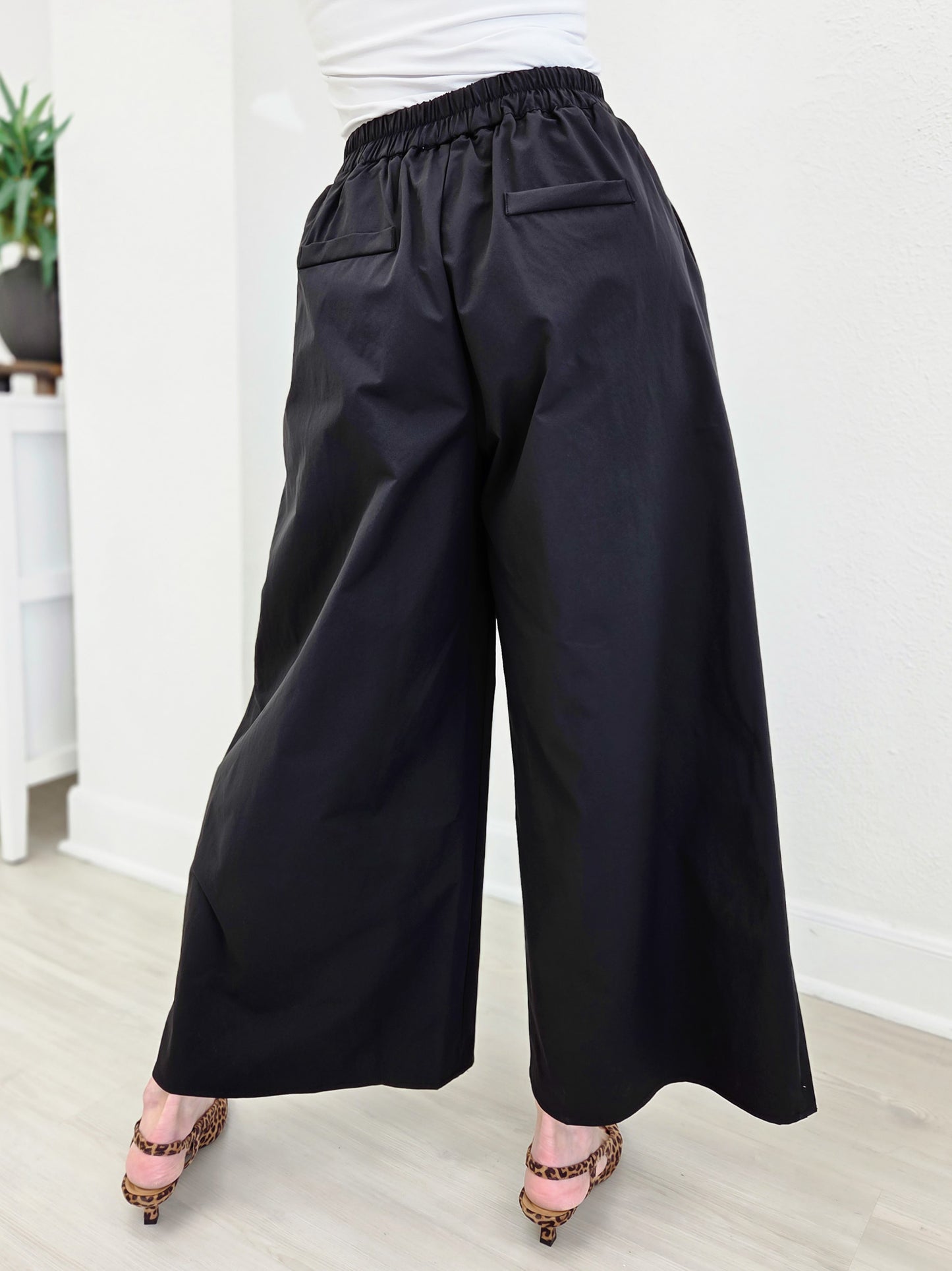 Adele Premium Poplin Wide Leg Pants