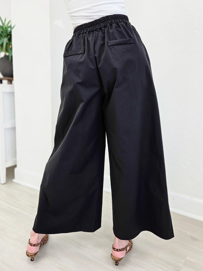 Adele Premium Poplin Wide Leg Pants