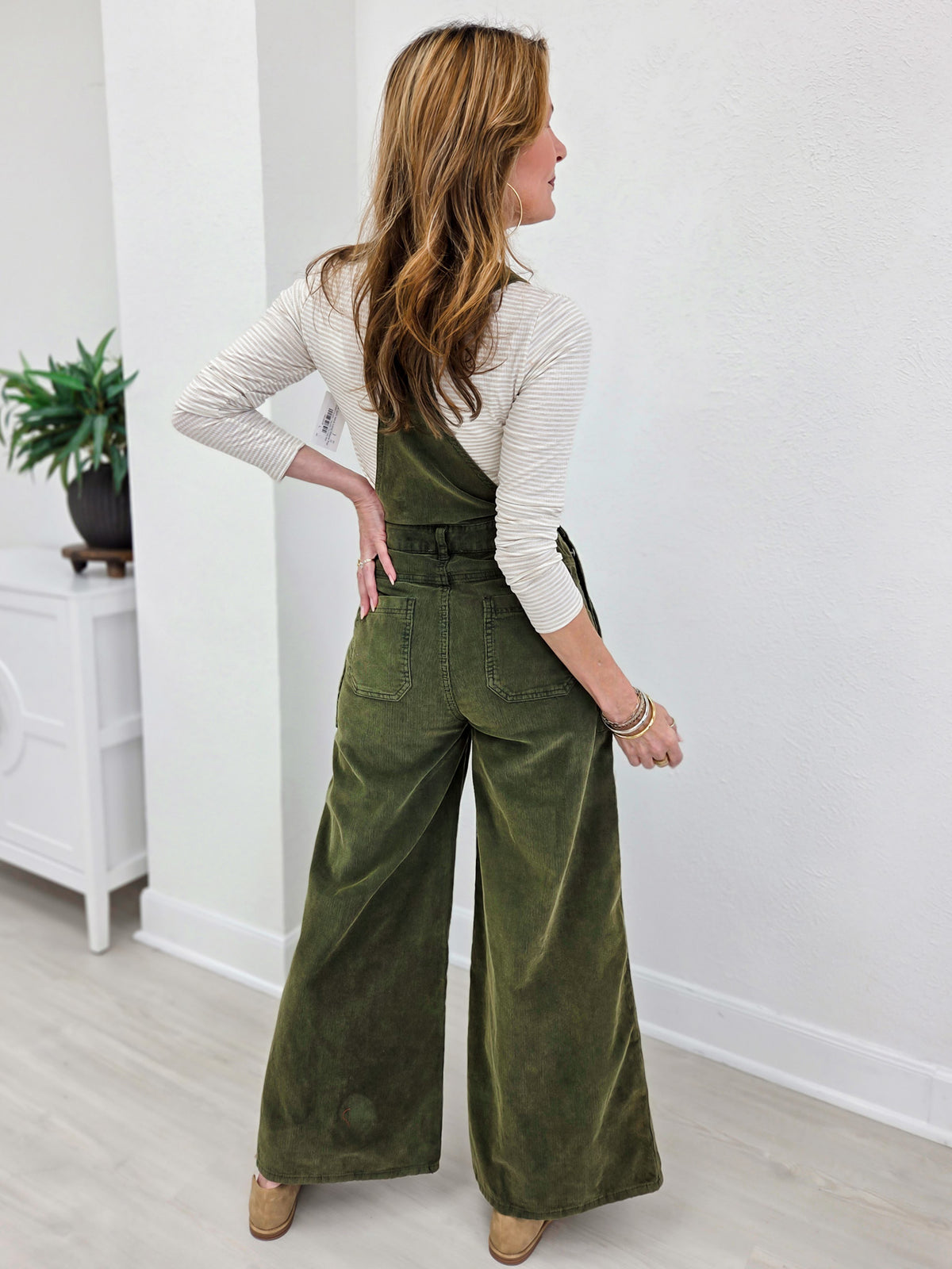 Corduroy Mineral Washed Wide Leg Overall