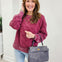Mineral Washed Quilted Off The Shoulder Pullover