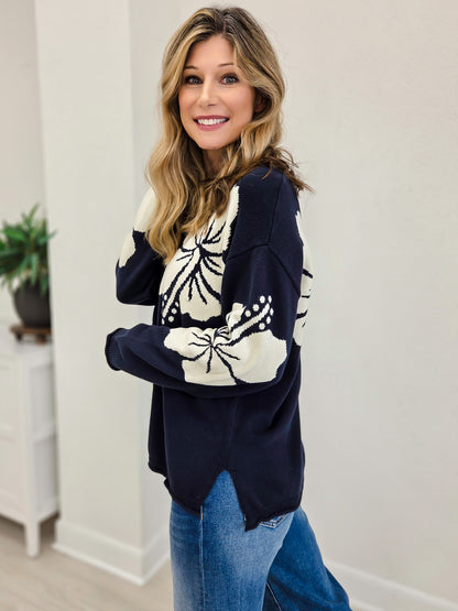 Ocean Hibiscus Sweater