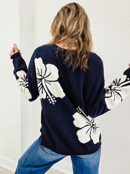 Ocean Hibiscus Sweater