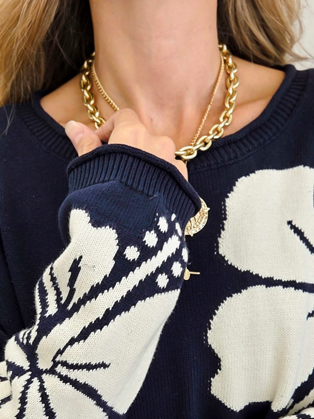 Ocean Hibiscus Sweater