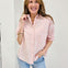 Boxy Button Down Top With Lace Detail