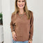 Vertically Textured Boat Neck Sweater