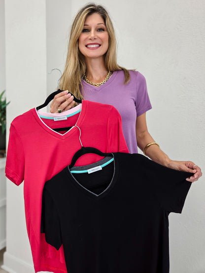 The Soft Touch V-Neck Tee - Campus Cool Collection