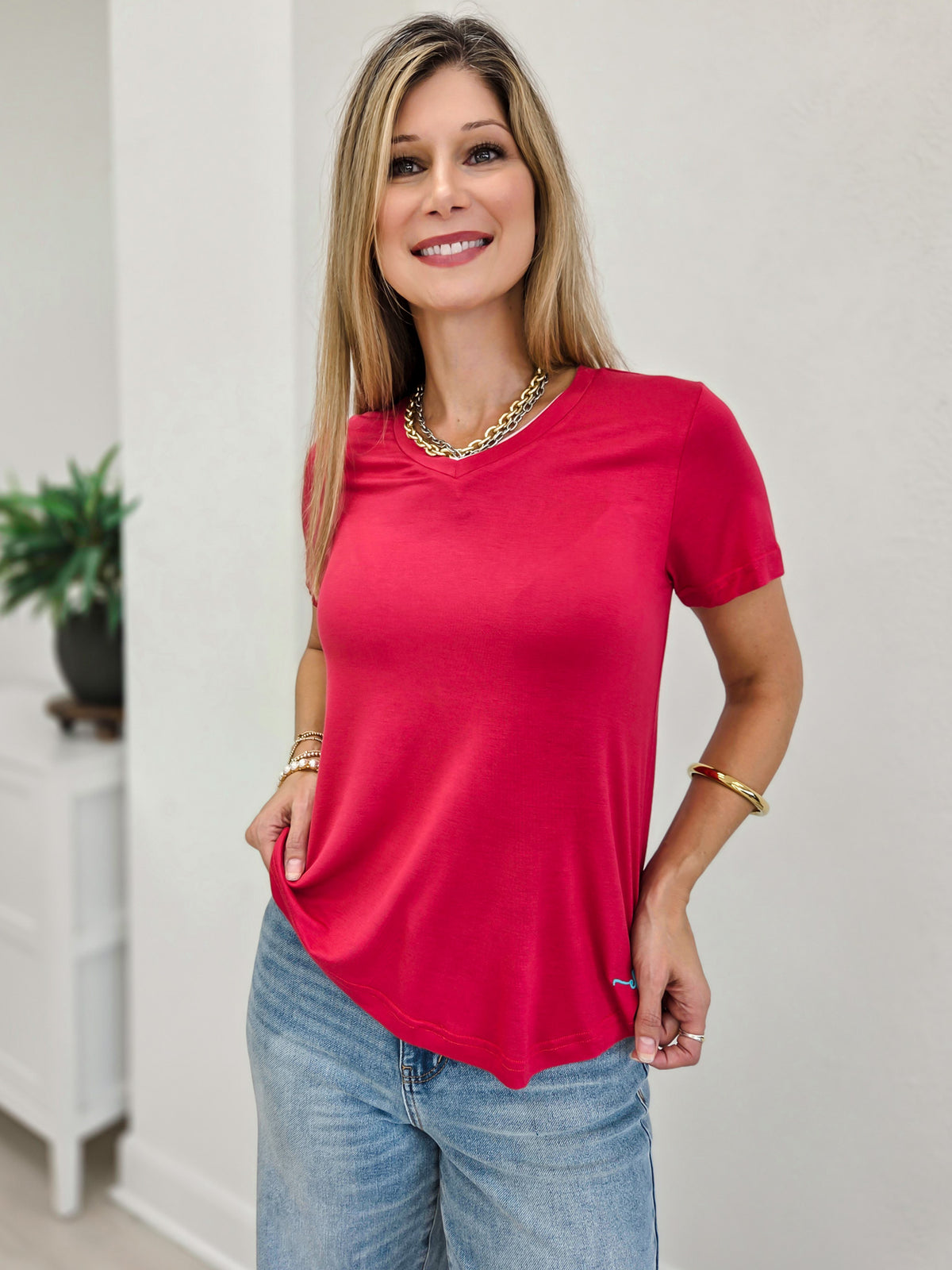 The Soft Touch V-Neck Tee - Campus Cool Collection