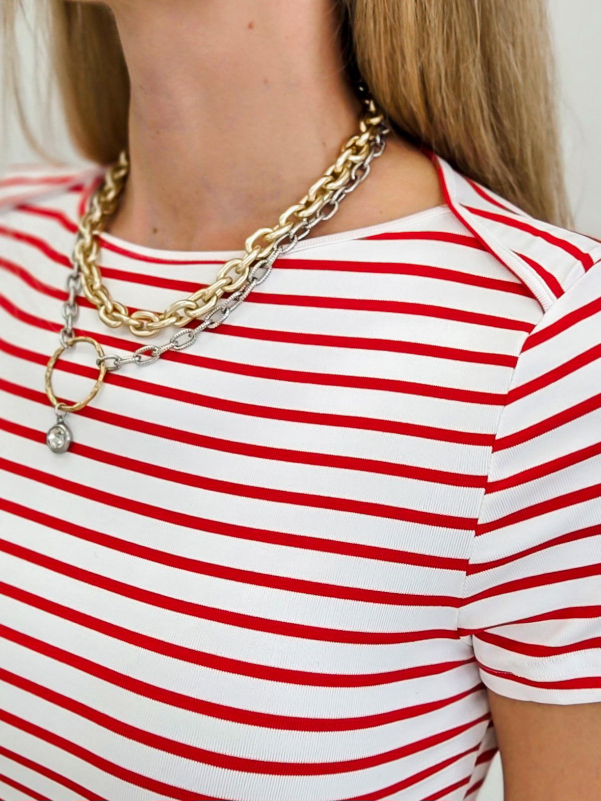 The Classic Charm Short Sleeve Boat Neck Top