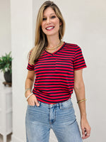 Navy/Red Stripe