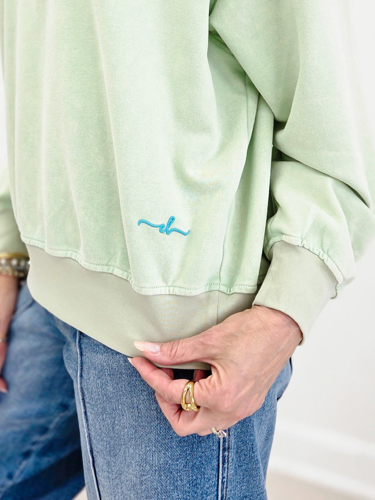 The Eleanor Luxe Sweatshirt - Campus Cool Collection