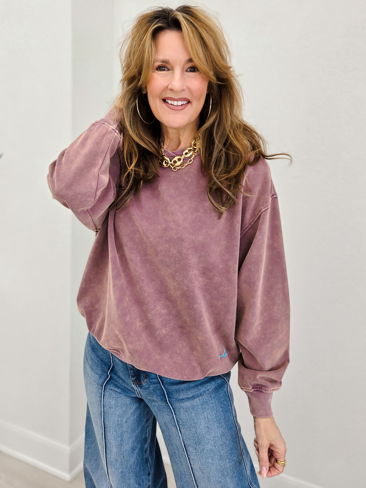 The Eleanor Luxe Sweatshirt - Campus Cool Collection