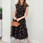 Smocked Tiered Floral Midi Dress