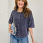 Ribbed Short Sleeve Rolled Edge Cardigan