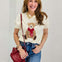 Teddy Bear Jacquard Short Sleeve Knit Sweater