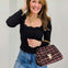 Square Neck Ribbed Sweater With Lace Trim