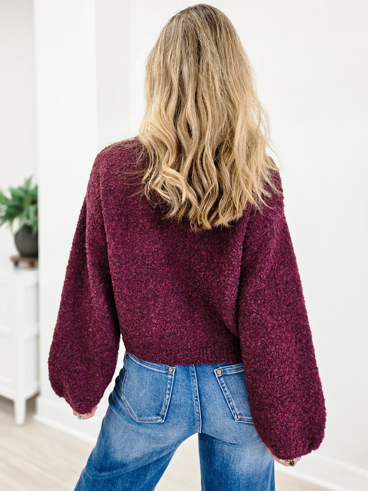 Long Sleeve Fuzzy Knit Pullover Sweater