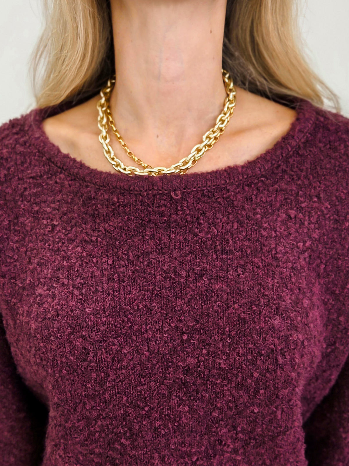 Long Sleeve Fuzzy Knit Pullover Sweater