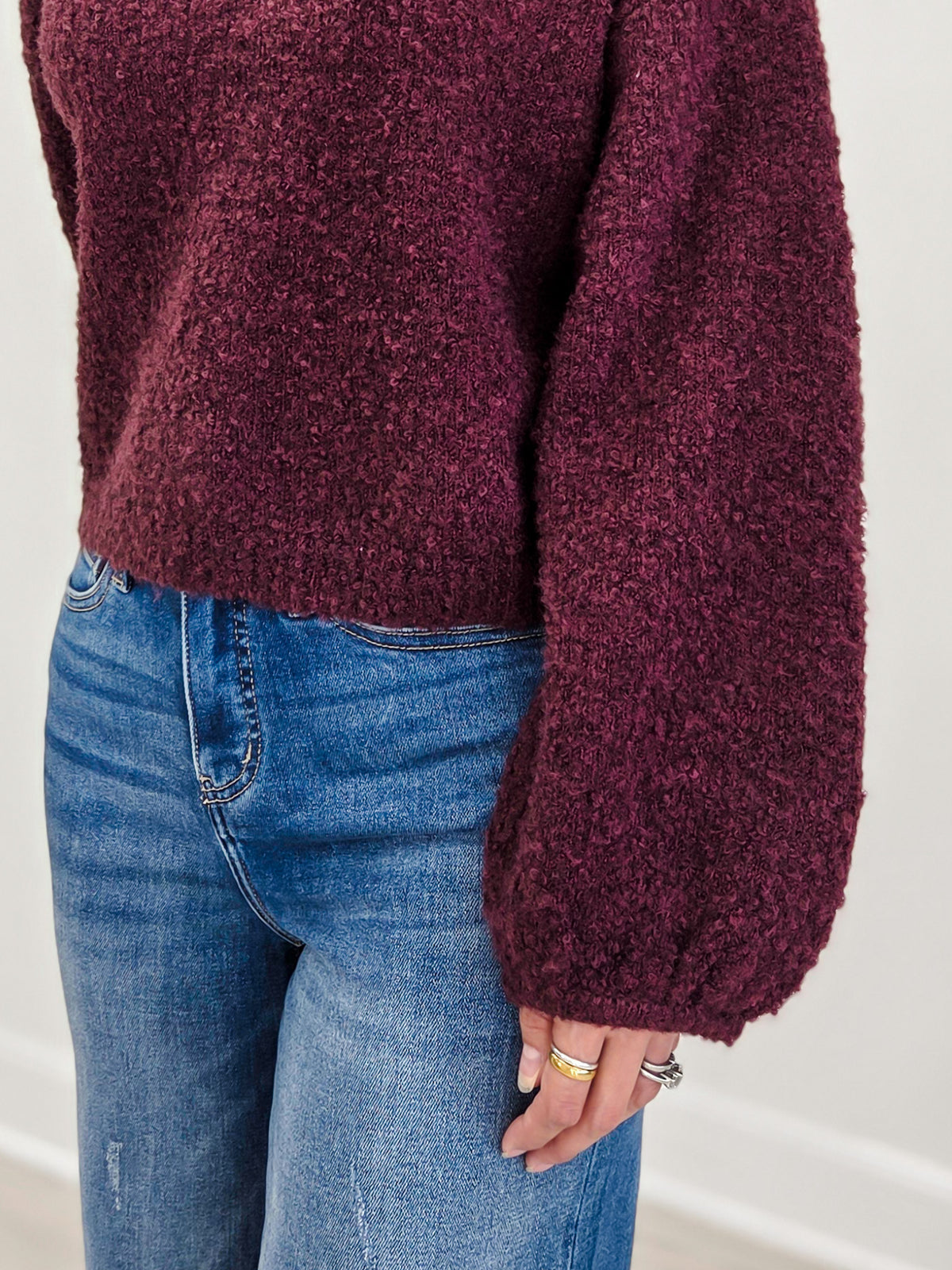 Long Sleeve Fuzzy Knit Pullover Sweater